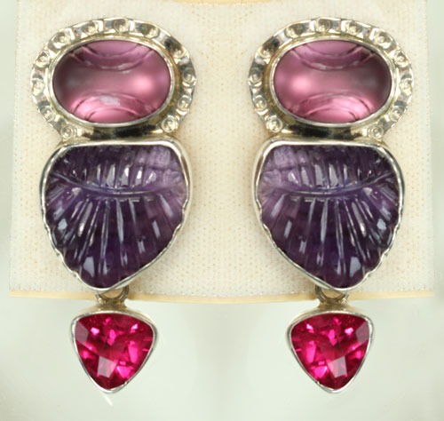 Amethyst Clip Earrings