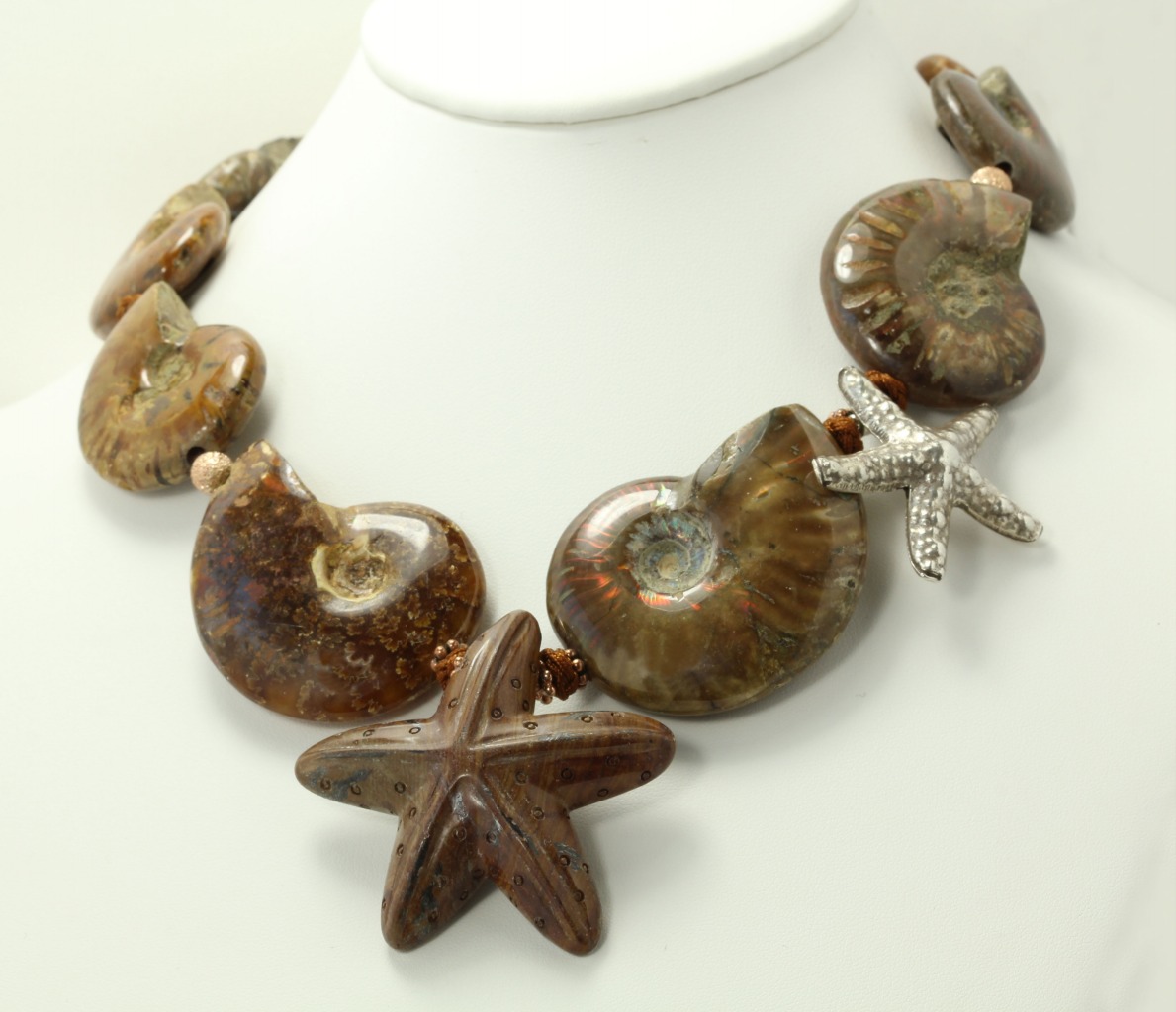 Ammonite Fossil Statement Necklace