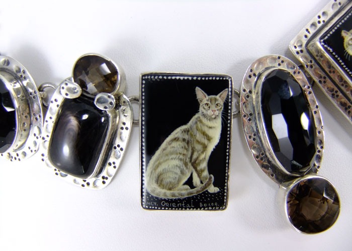 Hand Painting on Black Onyx 