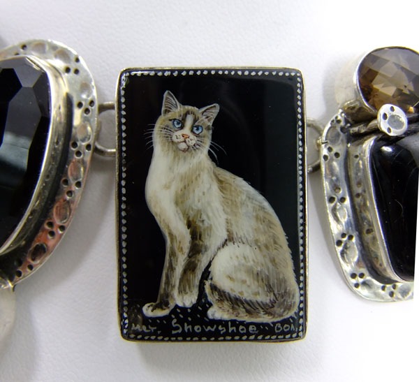 Hand Painting on Black Onyx 