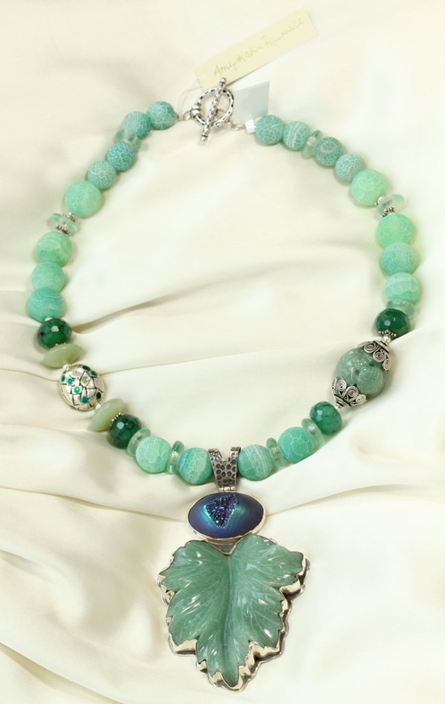 Hand Carved Aventurine Necklace