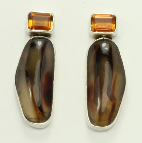 Montana Agate Post Earrings