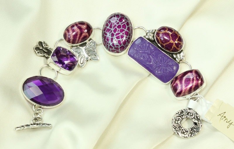 Purple Tones Animal Print Bracelet