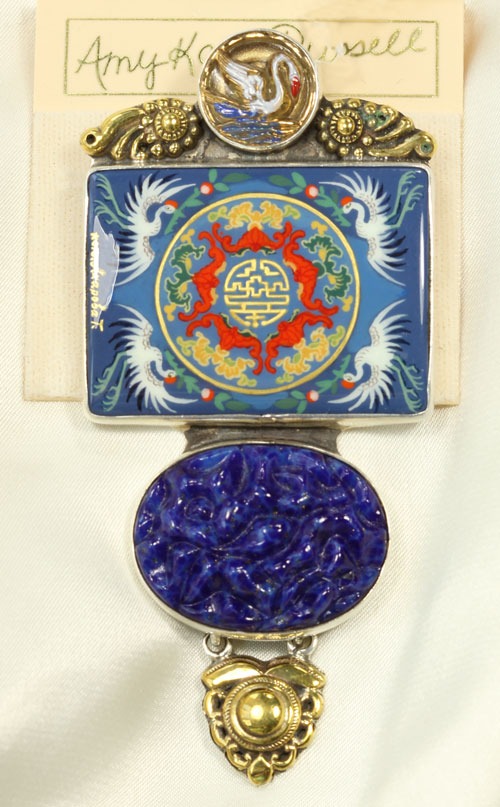 Russian Hand Painting on Black Onyx