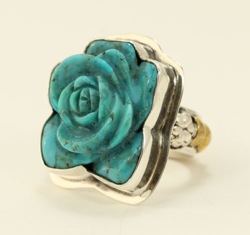 Turquoise Rose Ring