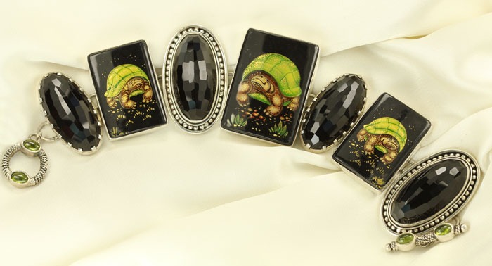 Hand Painted Turtle Bracelet