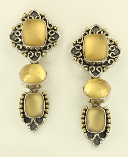 Gold with Crystal Clip Dangles