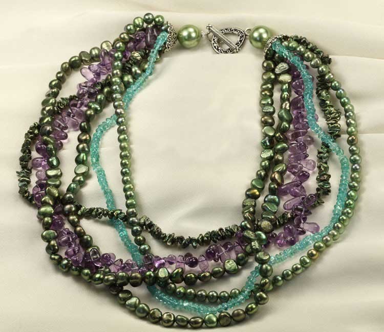 Amethyst & Fresh Water Pearl Necklace