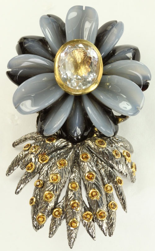 Calcite Flower Pin-Pendant