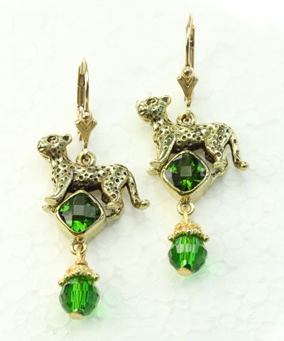 Cheetah Lever Back Dangles