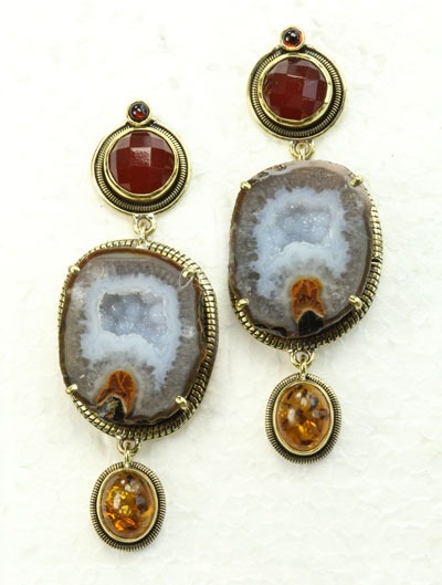 Geode Post Dangles