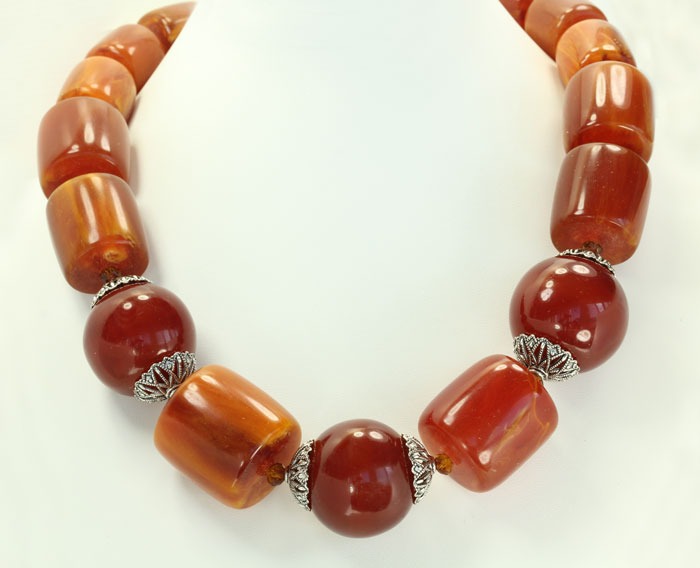 Large Amber Statement Necklace