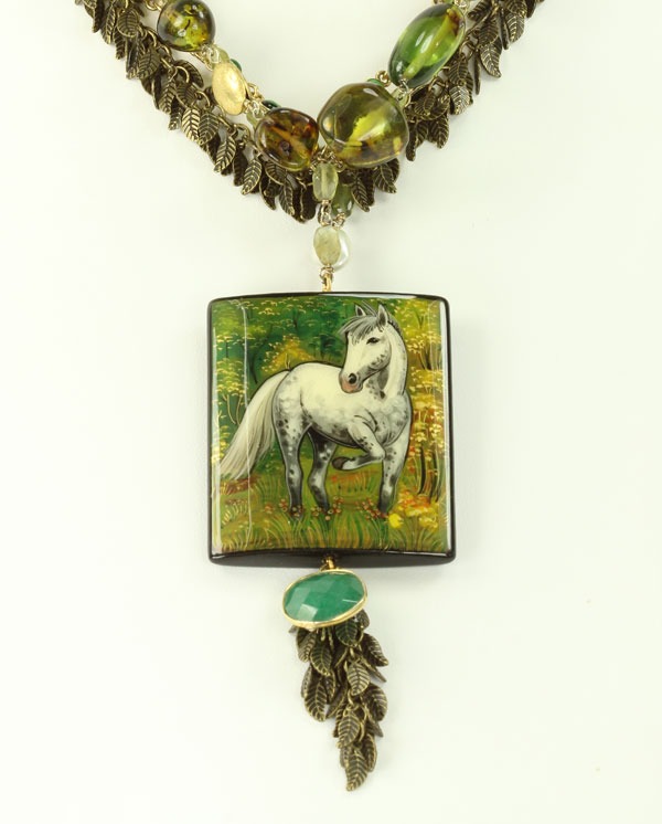 Prancing Horse Pendant Necklace
