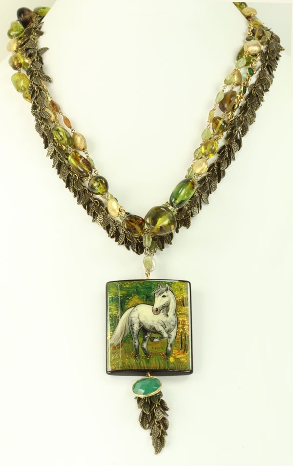 Prancing Horse Pendant Necklace