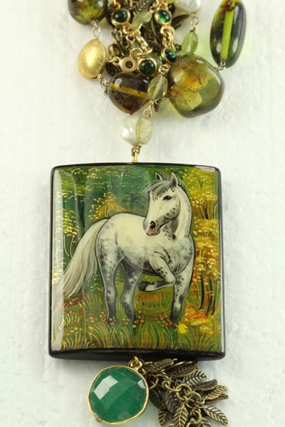 Prancing Horse Pendant Necklace
