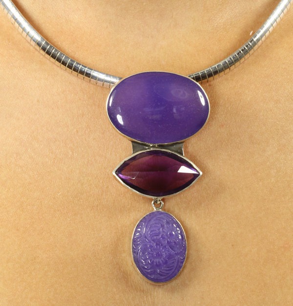Purple Quartz Pin-Pendant