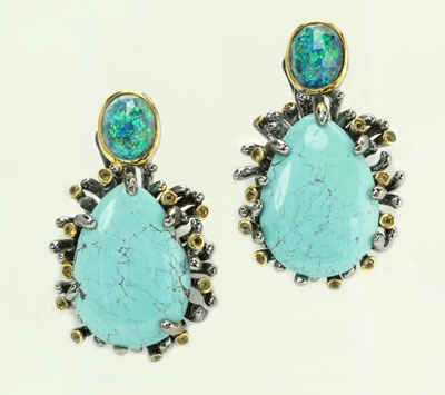 Turquoise Clip Earrings 