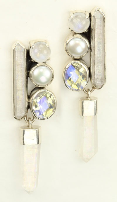White Aura Crystal Pin-Pendant