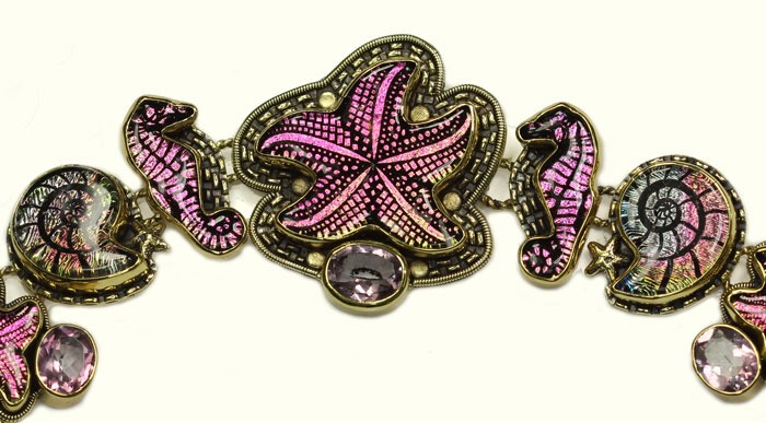 Dichroic Glass Sea Life Bracelet