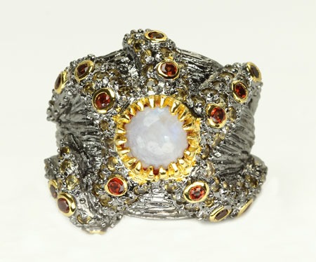 Rhodium Starfish Ring