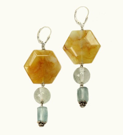 Soochow Jade & Fluorite Earrings