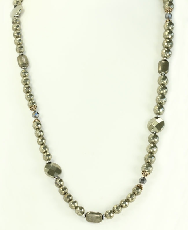Chalco Pyrite Long Necklace