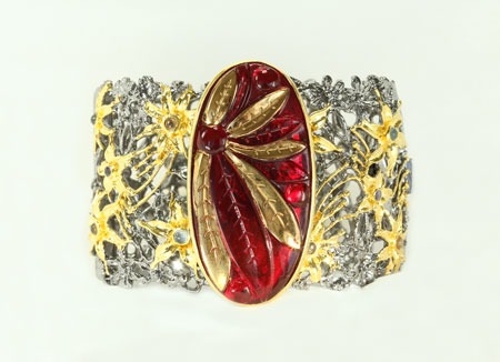 Rhodium Cuff with Vermeil