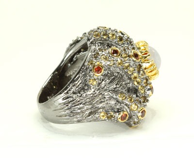 Rhodium Starfish Ring