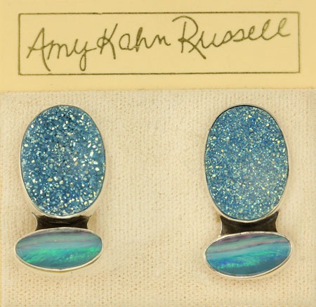 Drusy & Opal Post Earrings 