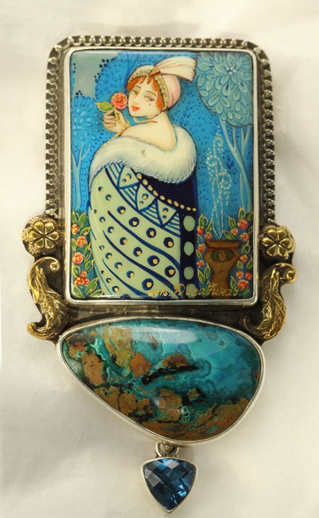 Russian Hand Painting with Chrysacola