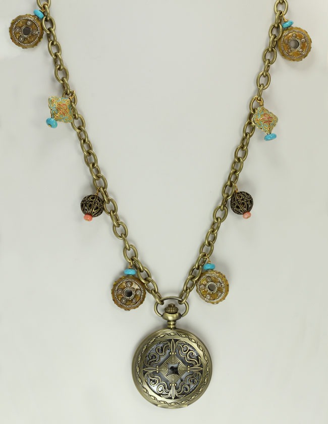 Watch Pendant on 34" Necklace---NEW FOR SPRING!--REGULAR PRICE $148.00
