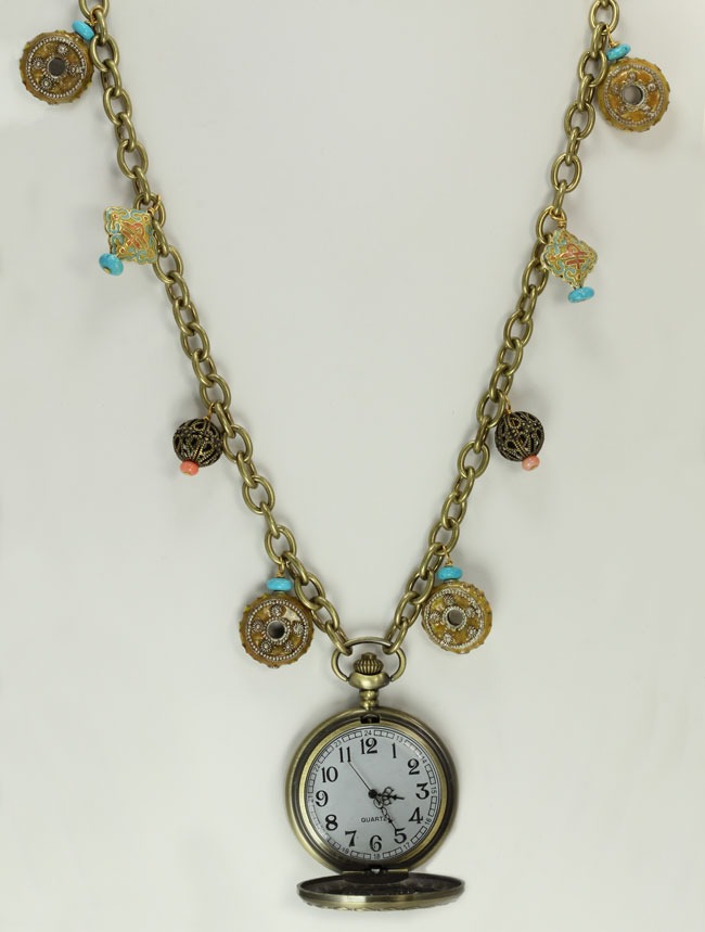 Watch Pendant on 34" Necklace---NEW FOR SPRING!--REGULAR PRICE $148.00