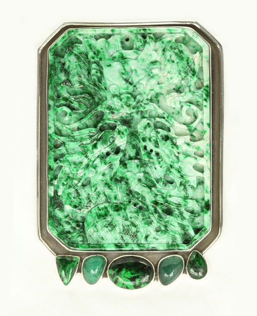 Hand Carved Jade Pin-Pendant