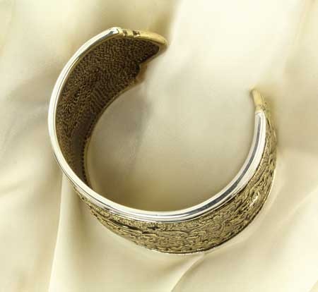 Textured Brass Statement Cuff