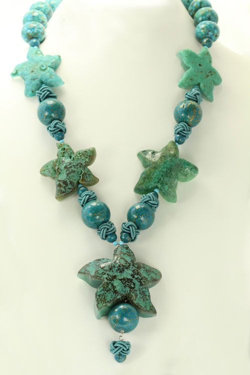  Carved Starfish Necklace--ADJUSTABLE LENGTH