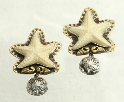 Bone Starfish Post Earrings