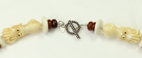 Carved Bone & Horn Statement Collar