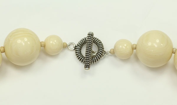Carved Bone Statement Necklace