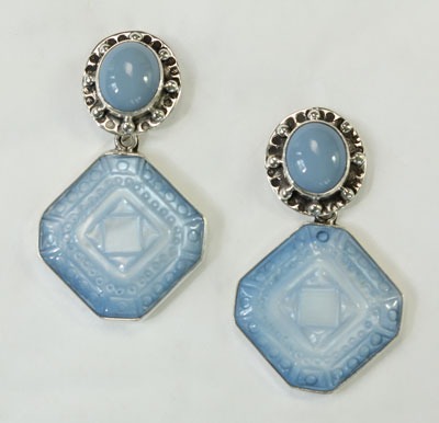 Carved Mother of Pearl Post Earrings
