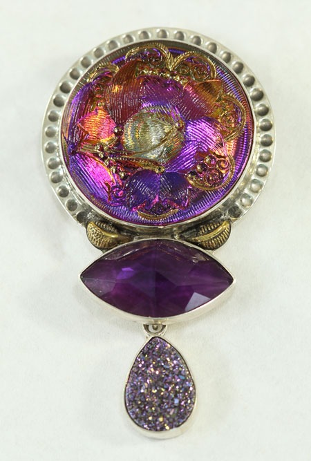 Czech Glass Pin-Pendant