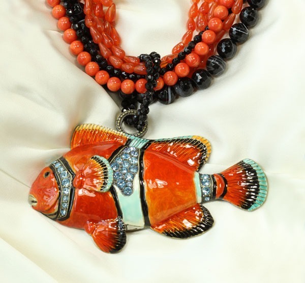 Enamel Fish Necklace