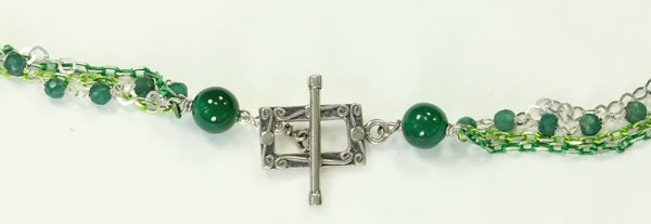 Green Garnet, Malachite, & Peridot Pendant Necklace