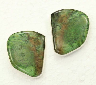 Green Turquoise Post Earrings