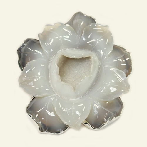 Large Drusy Flower Pin-Pendant