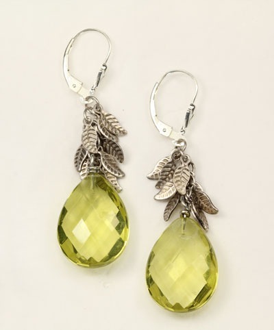 Lemon Citrine Lever Back Dangles