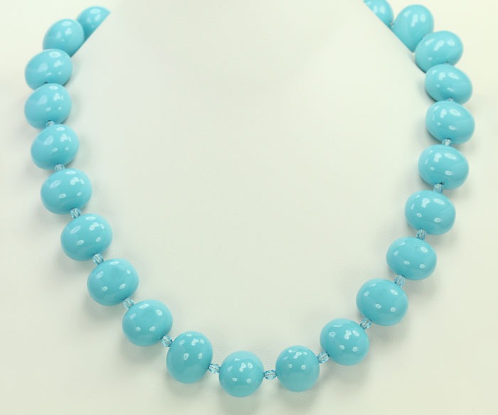 Robin's Egg Mabe Pearl Necklace