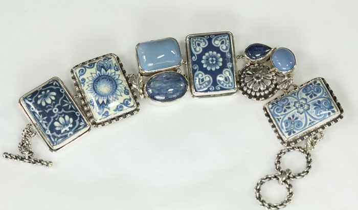 Russian Hand Painting with Kyanite & Chalcedony