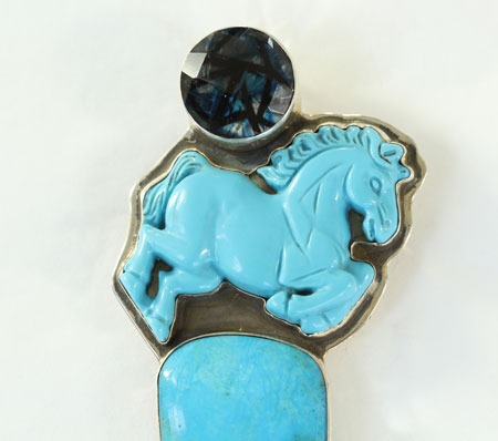 Turquoise Carousel Horse