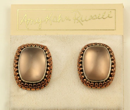 24K Rose Gold Clip Earrings