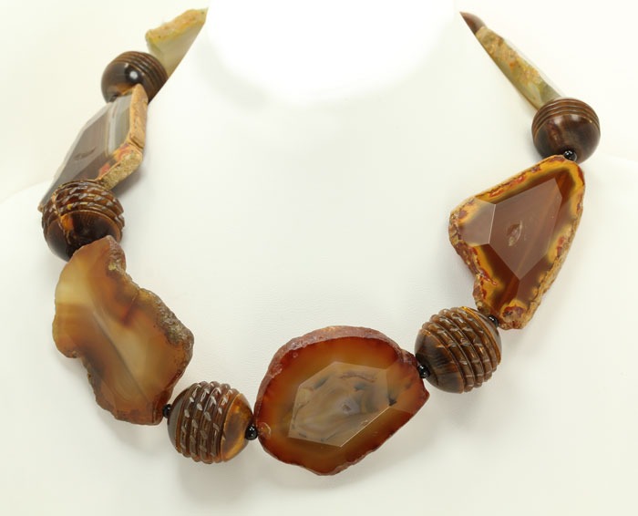 Agate & Horn Statement Necklace